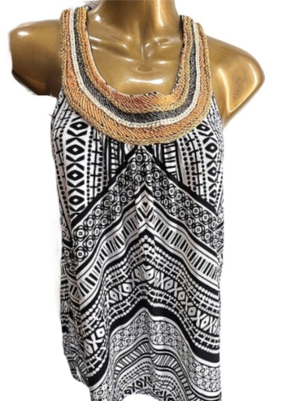 INC International Concepts Beaded Accent Top size S